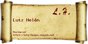 Lutz Helén névjegykártya
